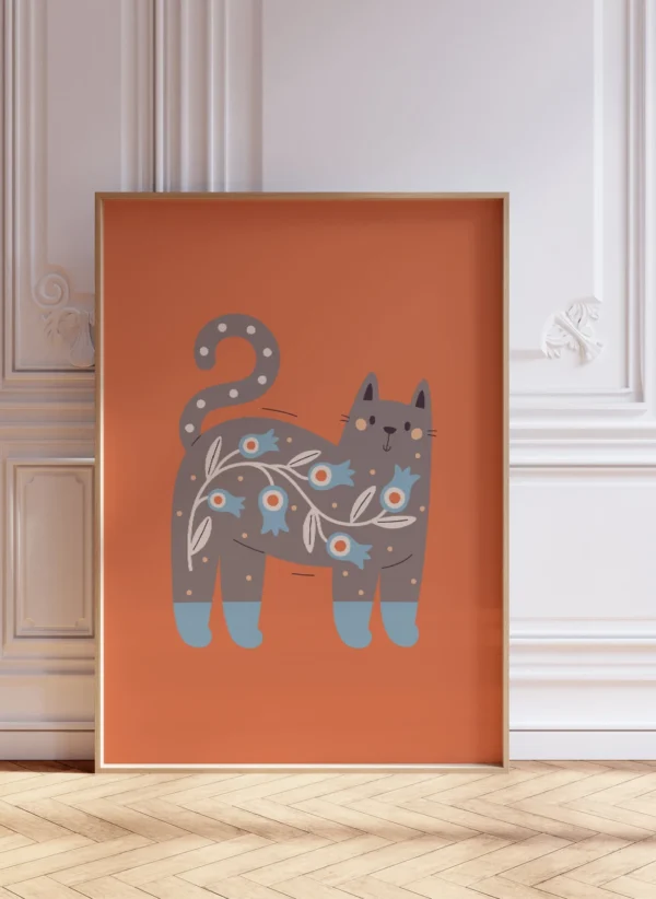 Set de 3 cuadros “Boho Gatos y Flores” - Imagen 5